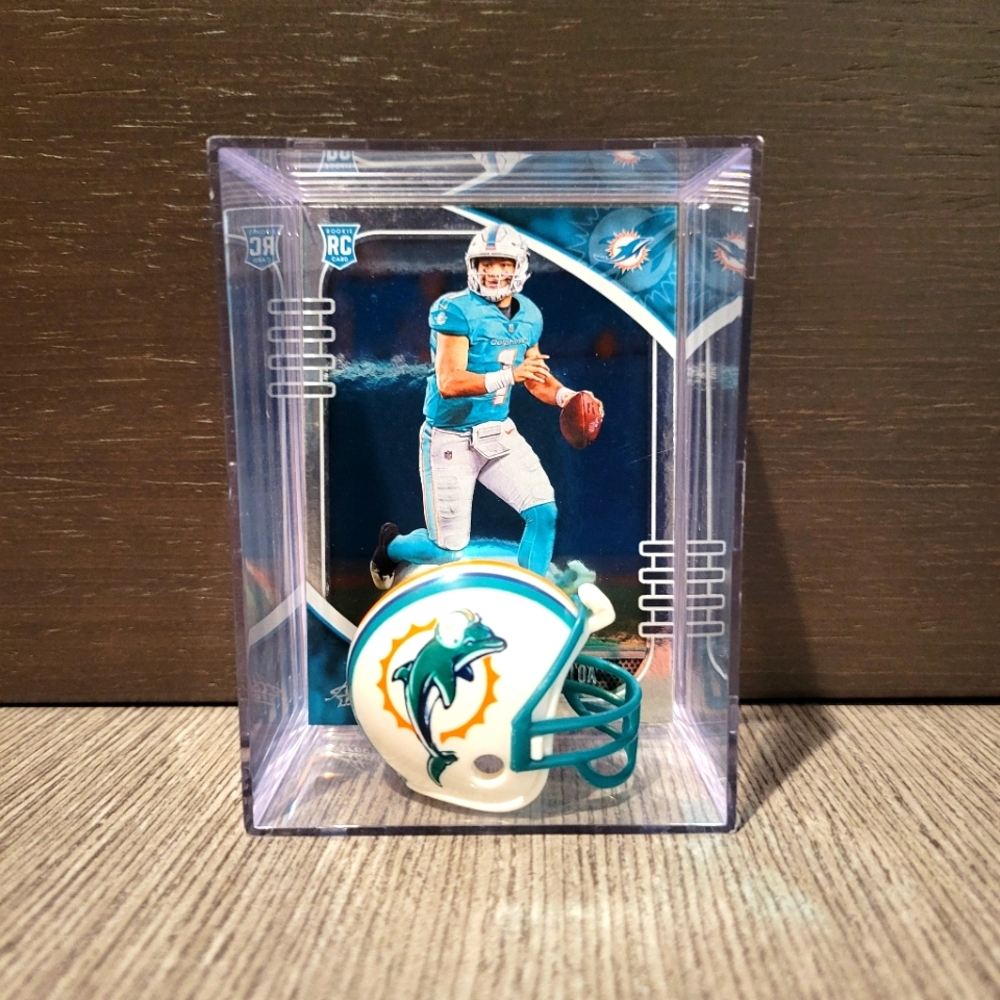 Tua Tagovailoa Miami Dolphins Mini Helmet Football Sports Box
